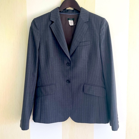 J. Crew Vintage Pinstripe Suit Jacket - Picture 1 of 7